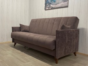 Диван Престиж-3 НПБ, велюр Sensey Dusty plum в Талице - talica.magazin-mebel74.ru | фото