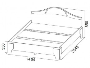 Кровать двойная (Без матраца 1,4*2,0) в Талице - talica.magazin-mebel74.ru | фото
