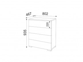 М05 (ручка брусок) Комод (4 ящика) в Талице - talica.magazin-mebel74.ru | фото