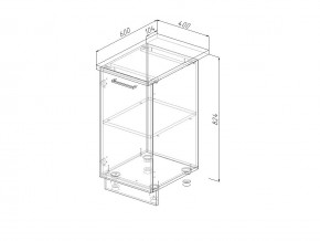 Н 40 Модуль нижний Без Столешницы МН 40 в Талице - talica.magazin-mebel74.ru | фото