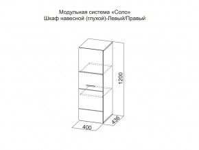 Шкаф навесной (глухой) Левый в Талице - talica.magazin-mebel74.ru | фото