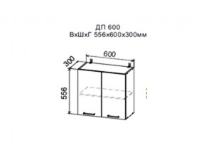 Шкаф верхний ДП600мм с 2-мя дверками в Талице - talica.magazin-mebel74.ru | фото